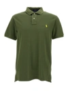 POLO RALPH LAUREN GREEN POLO SHIRT WITH PONY EMBROIDERY IN COTTON MAN