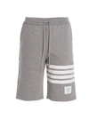 Thom Browne Men Classic Sweat Shorts With Engineered 4 Bar Stripes In Classic Loop Back