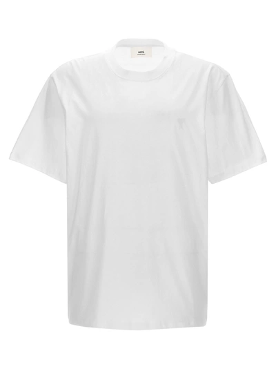 Ami Alexandre Mattiussi Ami De Coeur Organic Cotton T-shirt In White