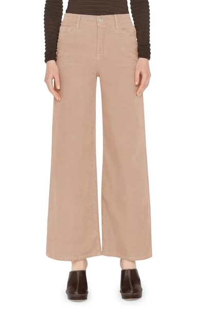Frame Women's Le Slim Palazzo High-rise Stretch Cropped Wide-leg Jeans In Gold