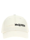 ALEXANDER MCQUEEN LOGO CAP HATS WHITE/BLACK