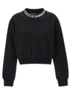 DOLCE & GABBANA LOGO EMBROIDERY SWEATSHIRT BLACK