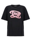 DSQUARED2 LOGO PRINT T-SHIRT BLACK