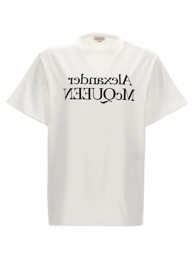 Alexander Mcqueen Logo Print T-shirt White/black