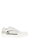 ALEXANDER MCQUEEN NEOPRENE CANVAS SNEAKERS WHITE/BLACK