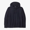 PATAGONIA RECYCLED WOOL-BLEND SWEATER HOODY IN NEW NAVY