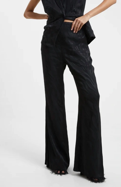 French Connection Ara Satin Trousers In Black