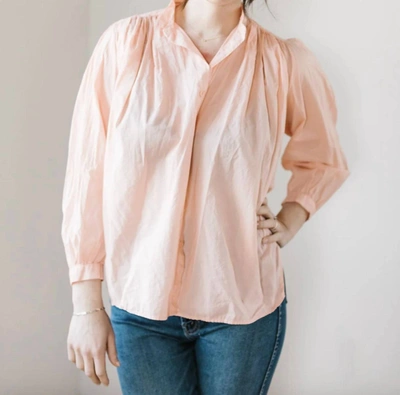 A Shirt Thing Flora Top In Peach In Pink