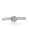 Diana M. 18kt White Gold Princess Cut Diamond Double Band Ring Containing 0.25 Cts Tw (gh Vs Si) In White