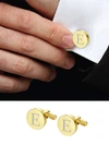 Stephen Oliver 18k Gold Initial "e" Cufflinks In Gold