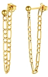 Liv Oliver 18k Gold Chain Loop Earrings In Gold