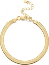 Liv Oliver 18k Gold Flat Link Bracelet In Gold
