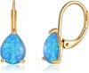 LIV OLIVER 18K GOLD BLUE OPAL DROP EARRINGS