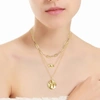 Liv Oliver 18k Gold Multi Layer Modern Necklace In Gold