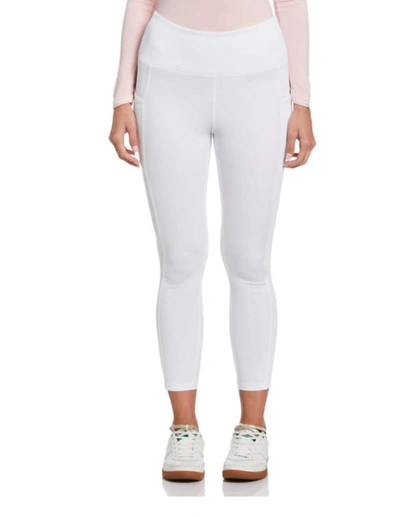 Original Penguin Solid Performance Leggings In White In Bright White