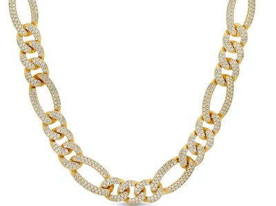 Stephen Oliver 18k Gold Cz Multi Link Necklace