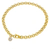 LIV OLIVER 18K GOLD PLATED CHUNKY CRYSTAL CHARM NECKLACE
