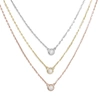 Liv Oliver Tri Color Multi Layer Cz Necklace