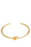 LIV OLIVER 18K GOLD POLISHED KNOTTED BANGLE