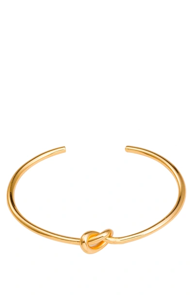 Liv Oliver 18k Gold Polished Knotted Bangle