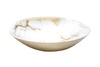 CLASSIC TOUCH DECOR WHITE AND GOLD MARBLEIZED OVAL BOWL
