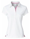 DAILY SPORTS DINA CAP SLEEVE POLO SHIRT IN WHITE