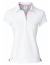 Daily Sports Dina Cap Sleeve Polo Shirt In White In White
