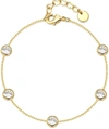 Liv Oliver 18k Gold Multi Color Station Bracelet In Gold