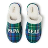 DEARFOAMS MEN'S PAPA BEAR PLAID SCUFF SLIPPER