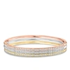 Liv Oliver 18k Tri-color Embellished Bangle Set In Multi