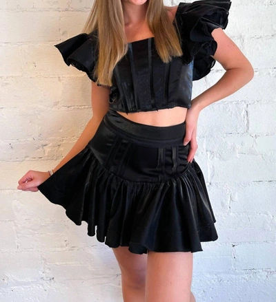 Sofie The Label Hailey Cognac Skirt In Black