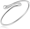 Liv Oliver 18k Gold Modern Bangle In Silver