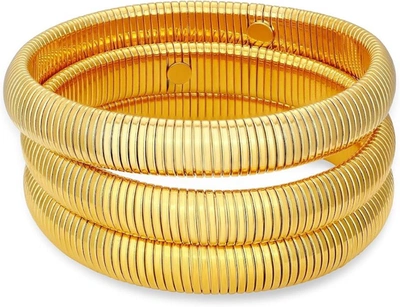 Liv Oliver 18k Gold Modern Bracelet Set