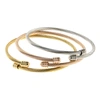 Liv Oliver Multi Tri Color Textured Wrap Bangle Set In Multi