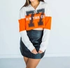 Daydreamer New York City 77 Rugby Polo In Orange/multi In Multi