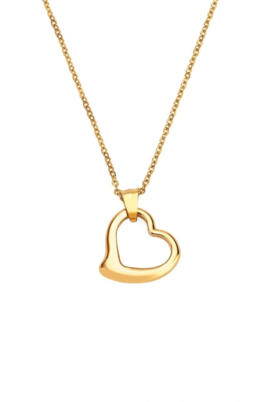 Liv Oliver 18k Gold Open Heart Iconic Necklace