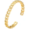 STEPHEN OLIVER 18K GOLD CHAIN LINK CUFF BANGLE