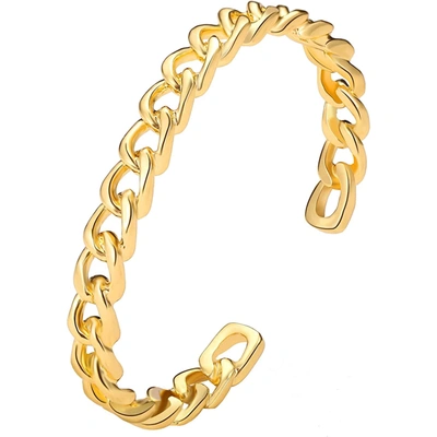Stephen Oliver 18k Gold Chain Link Cuff Bangle