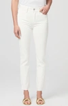 Paige Noella Tonal Ecru Straight Jean In Multi