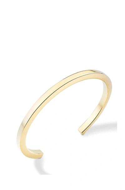 Stephen Oliver Silver Polished Cuff Bangle In Gold