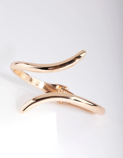 Lovisa Gold Wrap Clamp Bangle In Silver