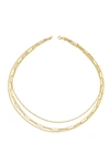 LIV OLIVER 18K GOLD MULTI ROW LAYER NECKLACE