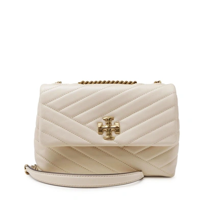 Tory Burch Kira Quilted Chevron Shoulder Bag In New Cream