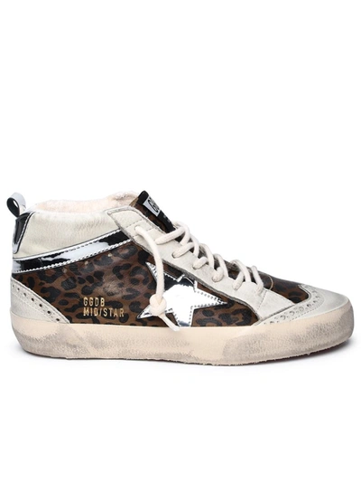 Golden Goose Sneaker Mid Star Leop. In Brown