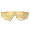 Versace Womens Gold Ve2226 Wrap-around Metal Sunglasses In Gold