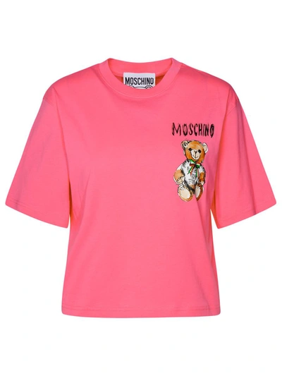 Moschino T-shirt Orso In Fucsia