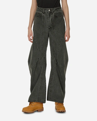 Lueder David Engineered Flare Jeans Charcoal In Grey