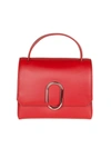 3.1 Phillip Lim Phillip Lim Alix Mini Top Handle Satchel Leather Color Black In Scarlet