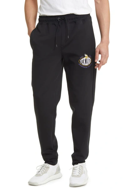 Hugo Boss Boss X Nfl Cotton Blend Joggers In Vikings Charcoal