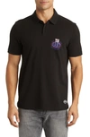 Hugo Boss Boss X Nfl Cotton Polo In New York Giants Black